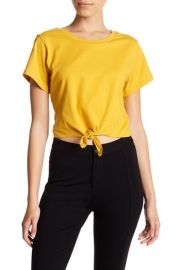 LIME BLUE   Tie Front Cropped Tee at Nordstrom Rack